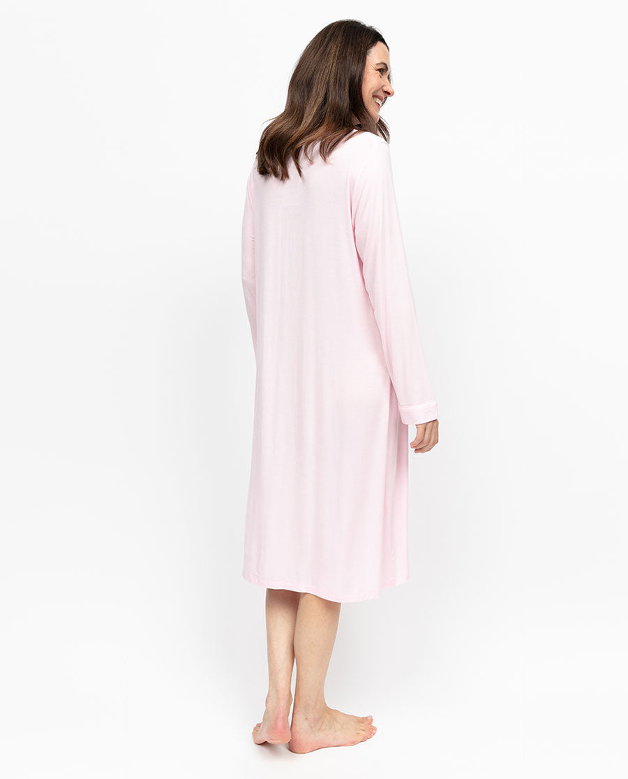 Samantha Womens Lace Detail Jersey Short Nightdress