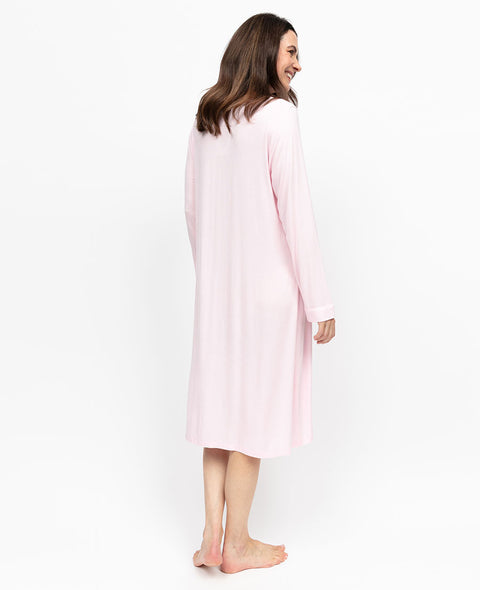 Samantha Womens Lace Detail Jersey Short Nightdress