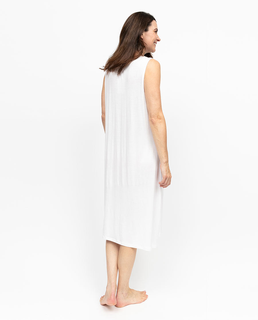 Aimee Womens Scalloped Lace Jersey Swing Nightdress