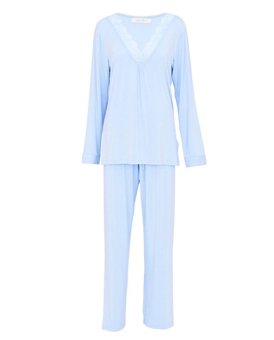 Lucy Womens Lace Detail Jersey Pyjama Set