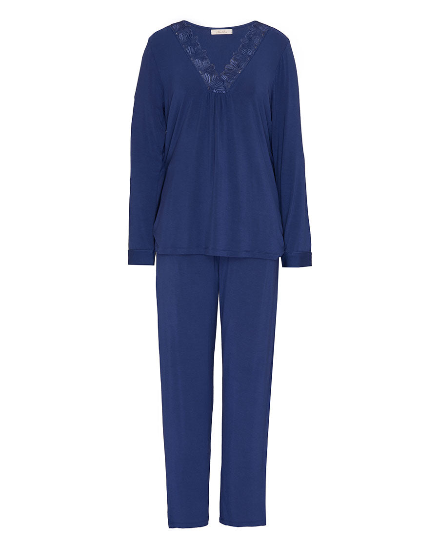Serene Womens Lace Detail Jersey Pyjama Set