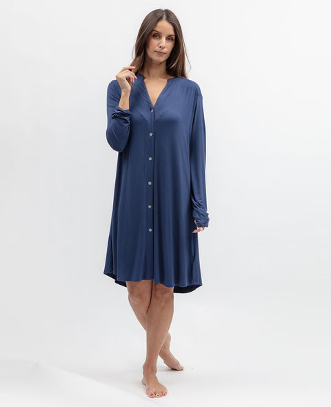 Serene Womens Lace Trim Jersey Nightshirt