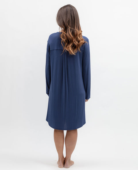 Serene Womens Lace Trim Jersey Nightshirt