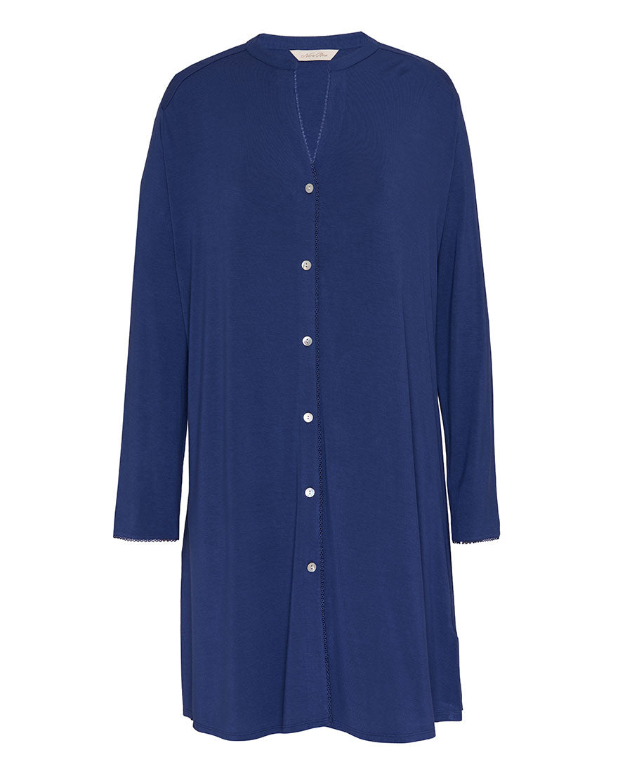 Serene Womens Lace Trim Jersey Nightshirt