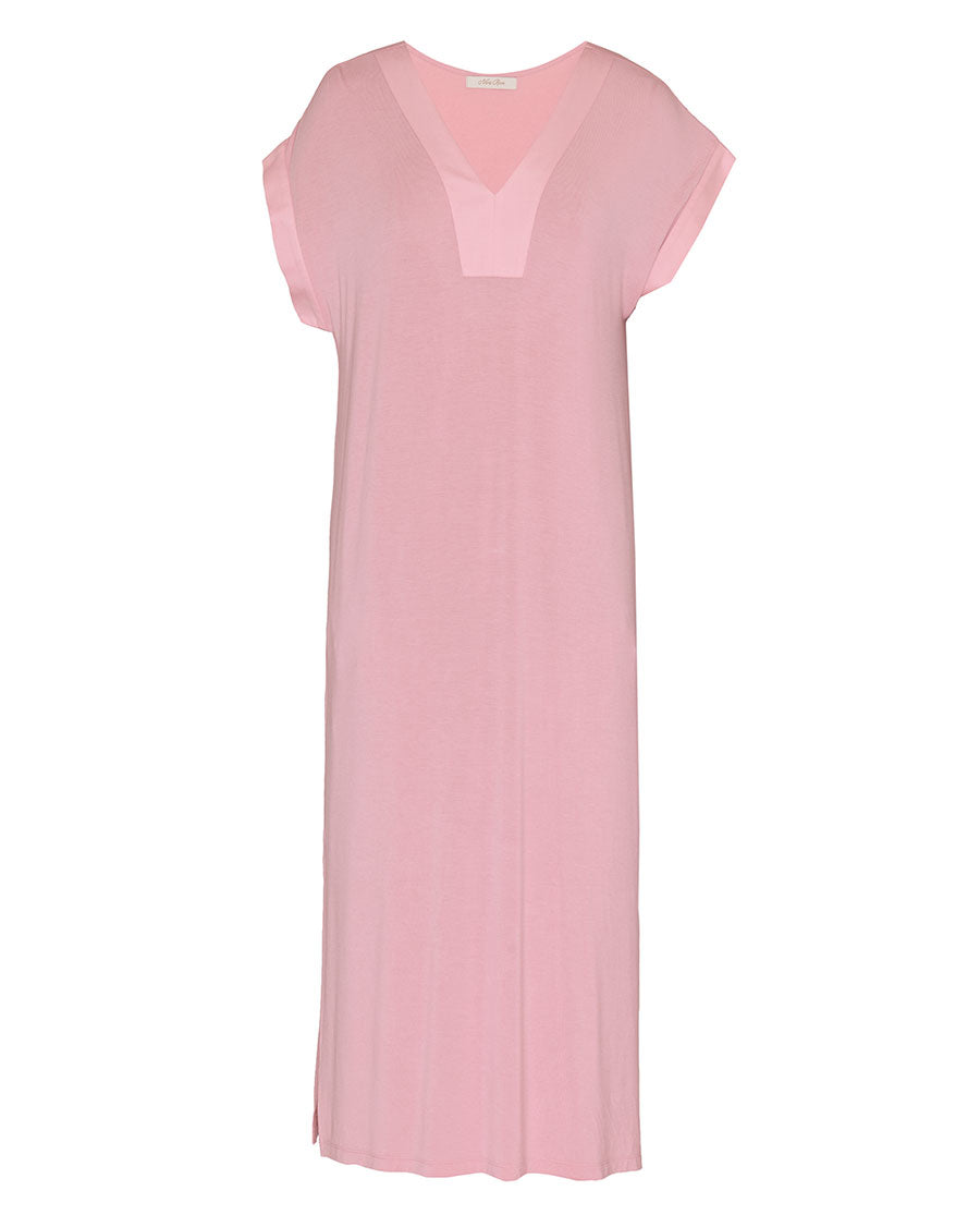 Flowered Field Womens Jersey Long Nightdress