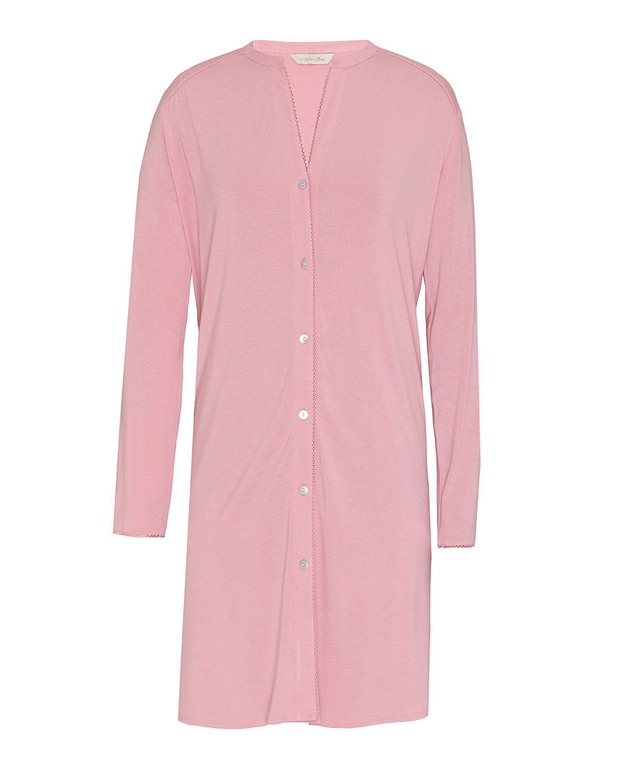 Flowered Field Womens Lace Trim Jersey Nightshirt