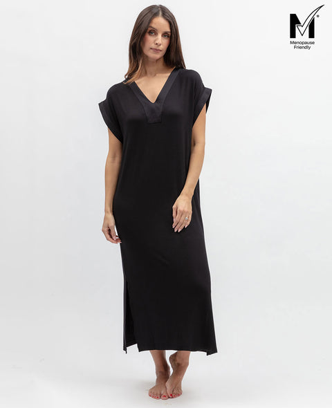 Moonlit Garden Womens Jersey Long Nightdress