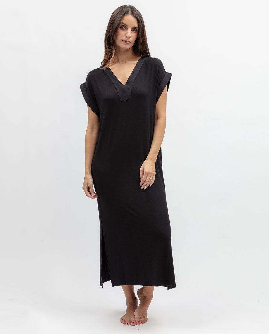 Moonlit Garden Womens Jersey Long Nightdress