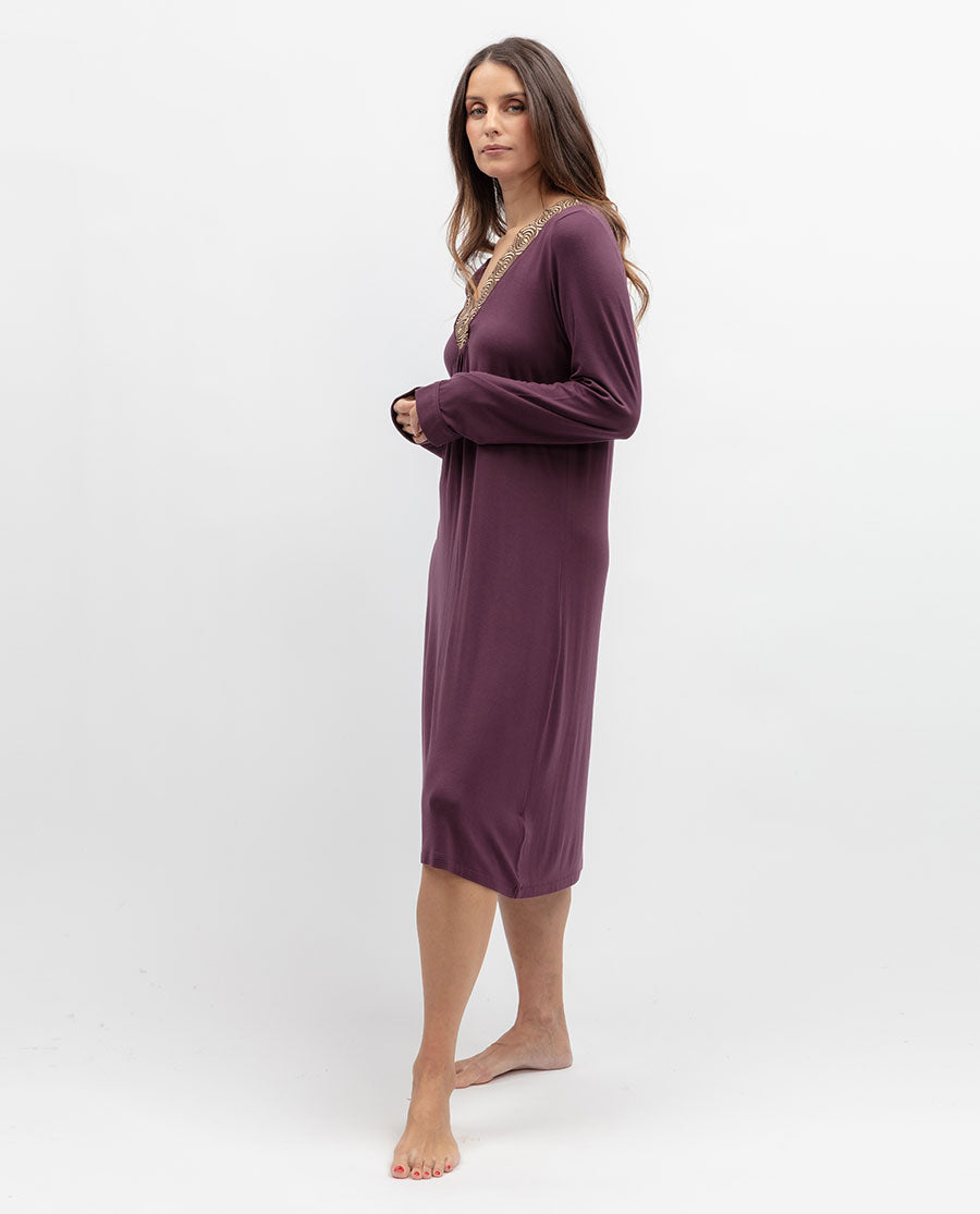 Womens Lace Detail Jersey Short Nightdress
