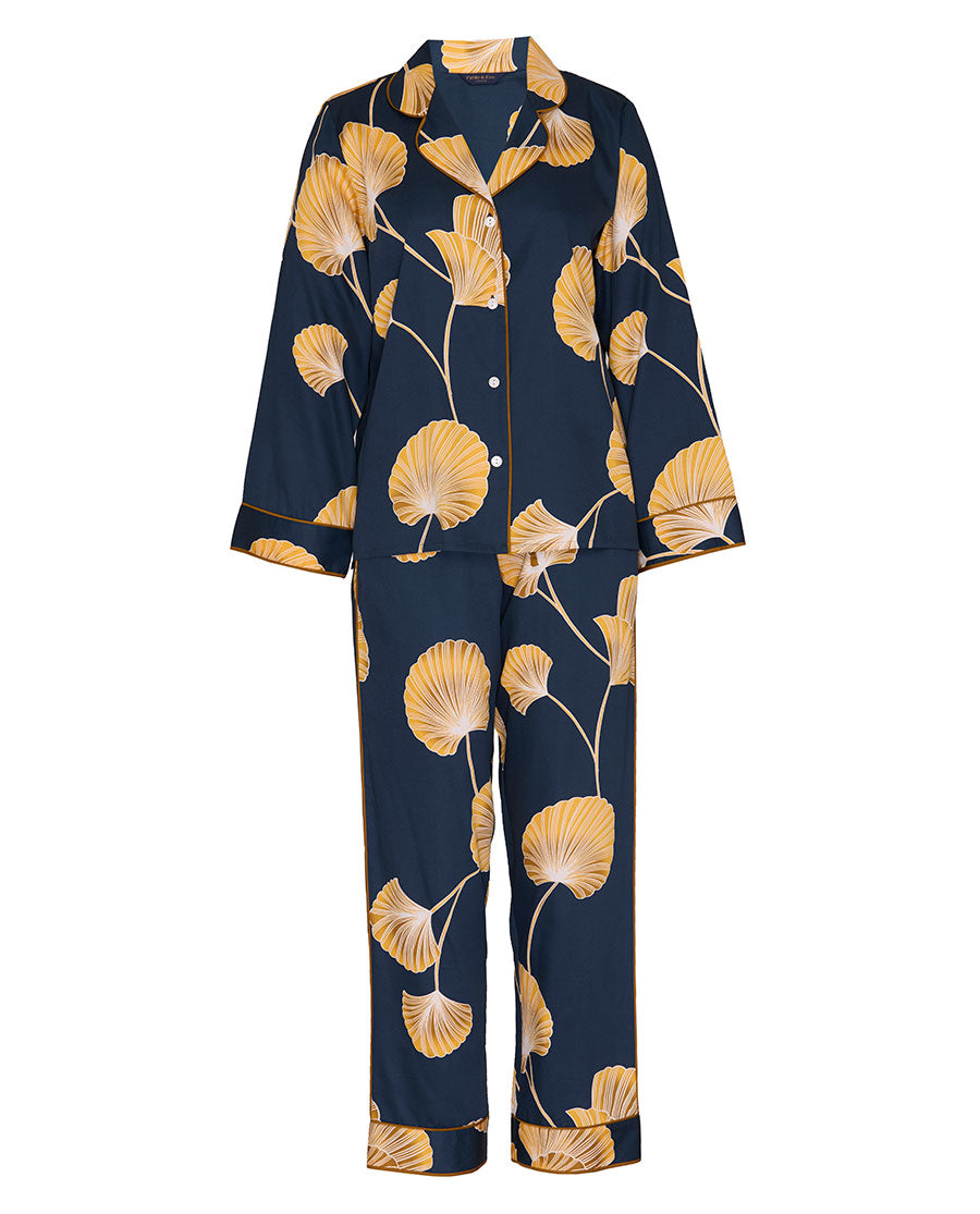 Sapphire Leaf Print Pyjama Set