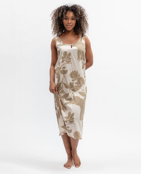 Amber Elephant Print Long Nightdress