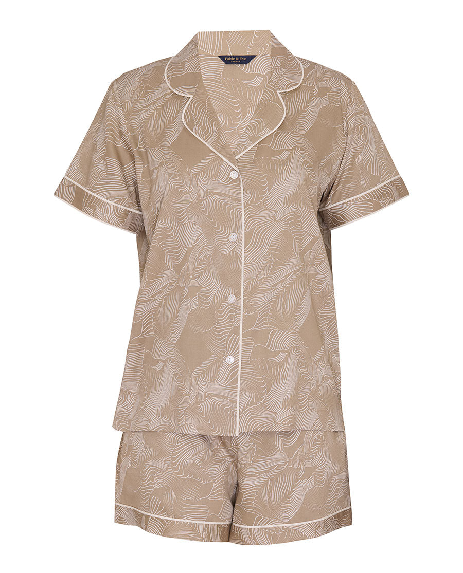 Womens Contour Print Shorty Set