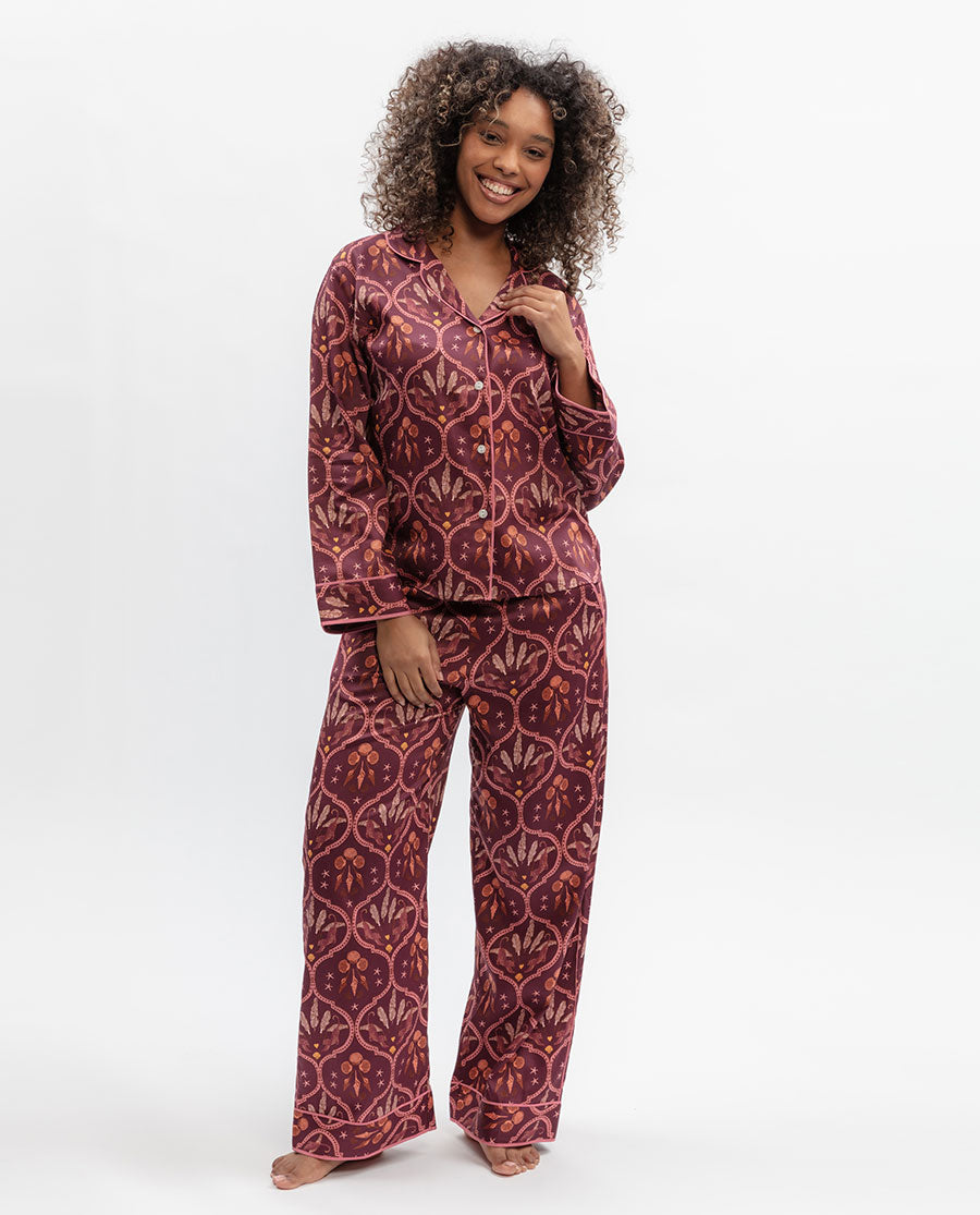 Ruby Geo Print Wide Leg Pyjama Set
