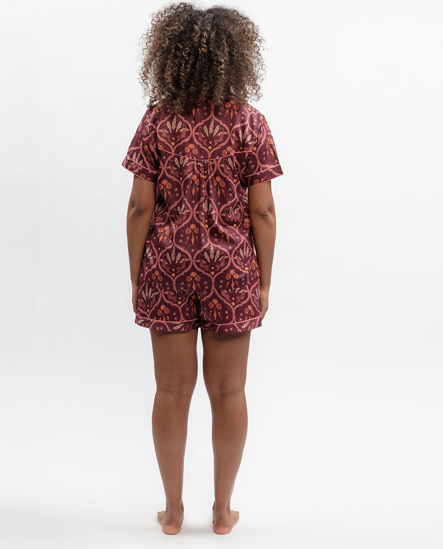 Geo Print Shorty Set