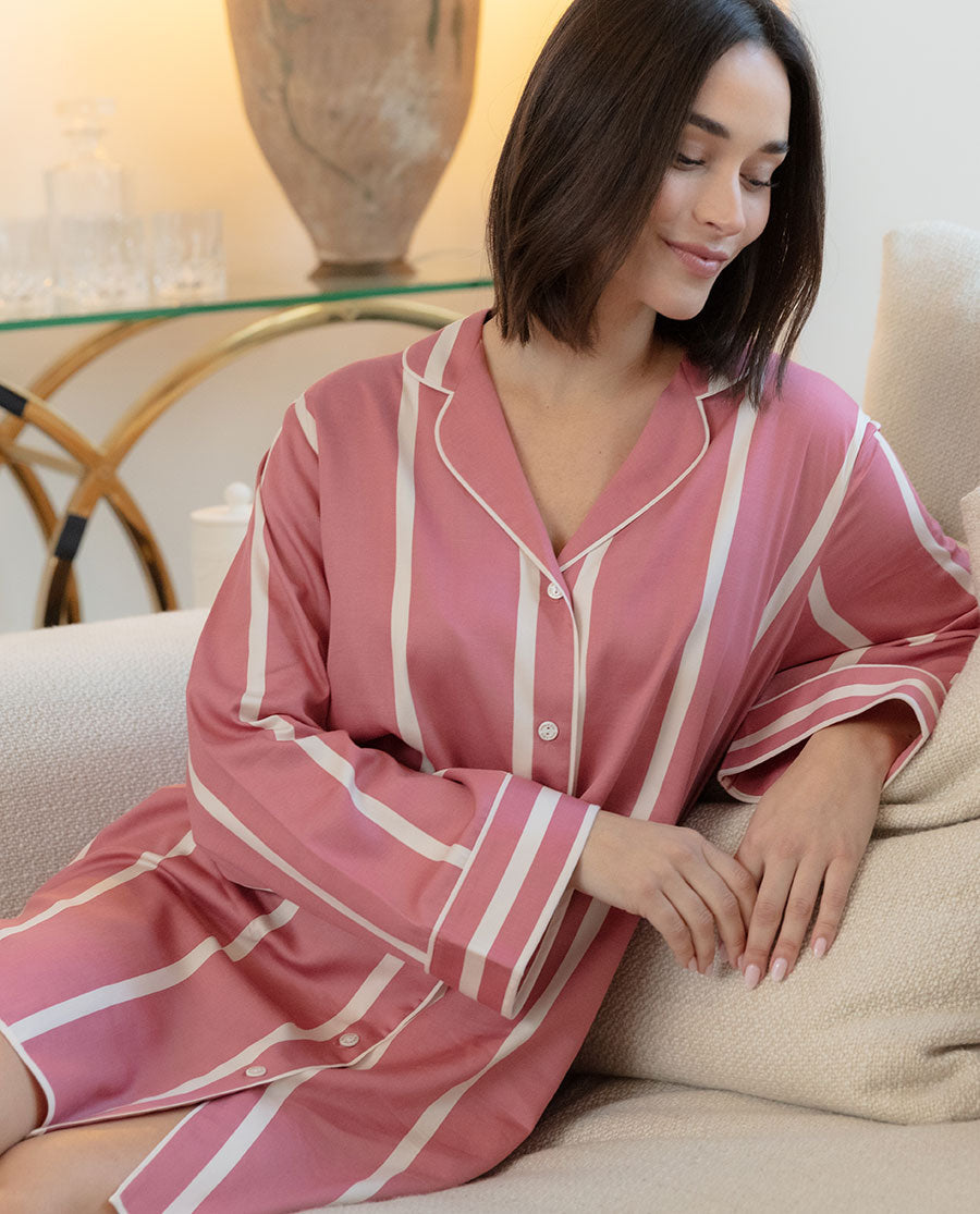 Ruby Printed Stripe Nightshirt