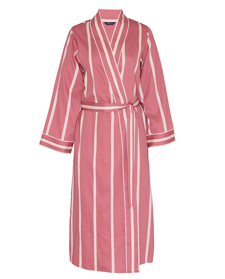 Printed Stripe Long Dressing Gown