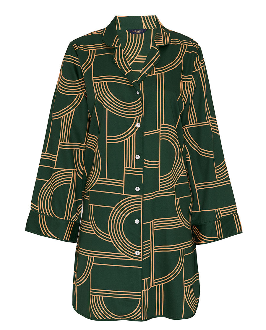Emerald Geo Print Nightshirt