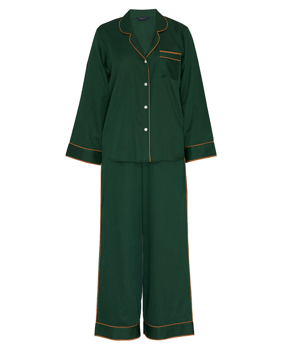 Emerald Green Wide Leg Pyjama Set