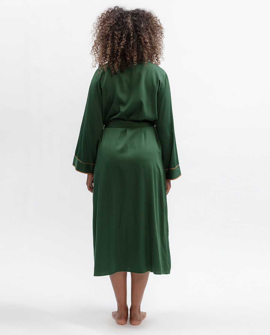 Emerald Green Long Dressing Gown