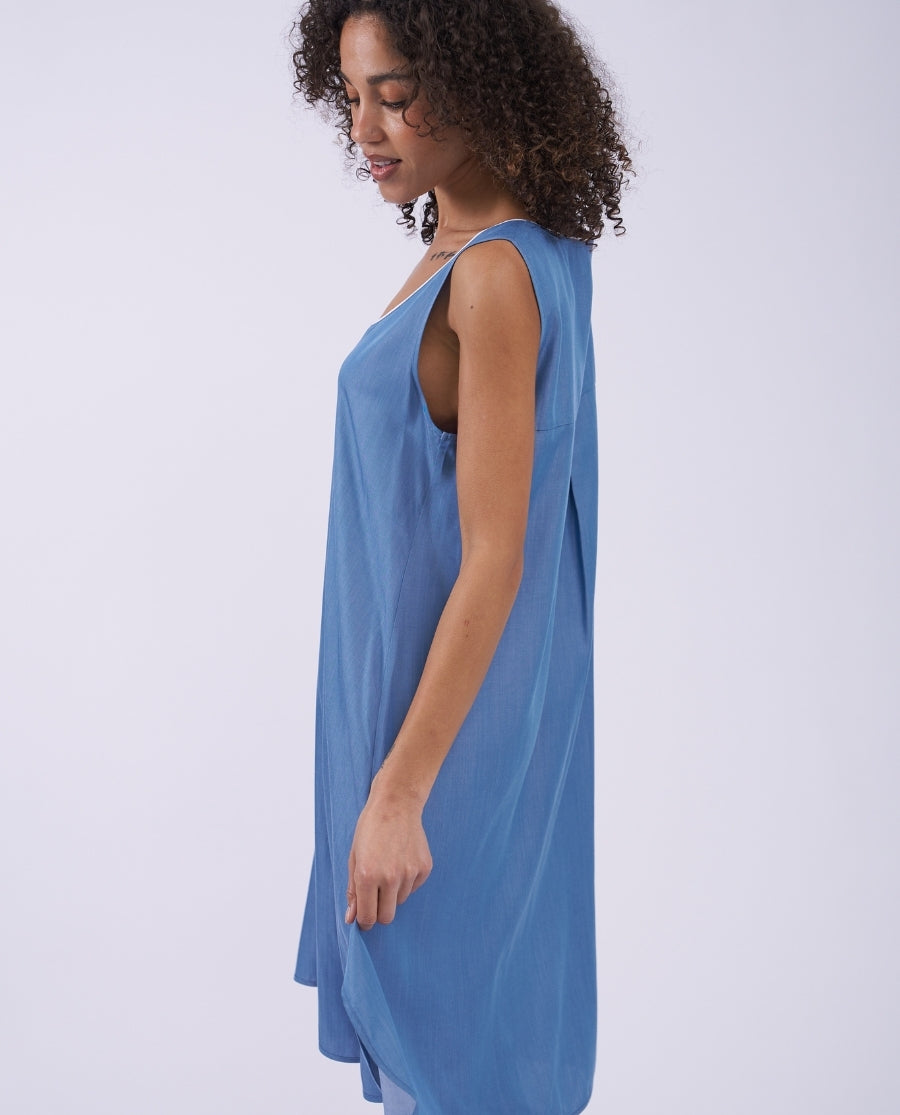 The Denim Edit Womens Chambray Swing Nightdress