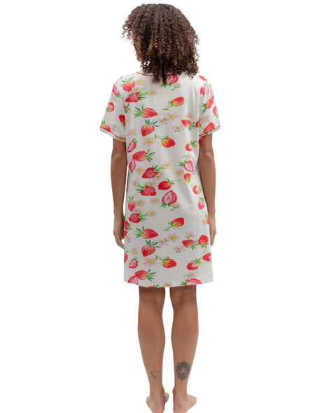 Pippa Womens Strawberry Printed Jersey Minishirt
