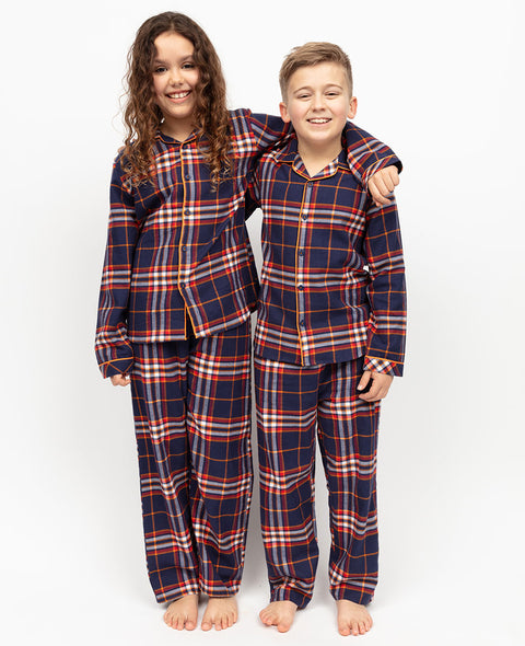 Ensemble de pyjama unisexe à carreaux légèrement brossés Taylor Kids