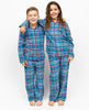 Montana Kids Unisex-Pyjama-Set mit gebürstetem Karomuster