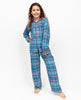 Montana Kids Unisex-Pyjama-Set mit gebürstetem Karomuster