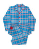 Montana Kids Unisex-Pyjama-Set mit gebürstetem Karomuster