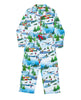 Montana Kids Unisex-Pyjama-Set aus Jersey mit Winterlandschafts-Print