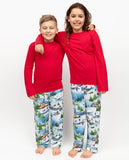 Montana Kids Ensemble t-shirt en jersey unisexe et pyjama en jersey imprimé Winterscape