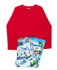 Montana Kids Ensemble t-shirt en jersey unisexe et pyjama en jersey imprimé Winterscape