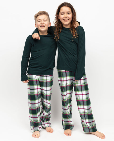 Forrest Kids Unisex Jersey T-shirt and Brushed Check Pyjama Set