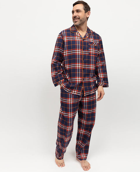Taylor Mens Lightly Brushed Check Pyjama Set