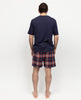 Taylor Mens Jersey T-shirt and Lightly Brushed Check Shorty Set