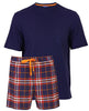 Taylor Mens Jersey T-shirt and Lightly Brushed Check Shorty Set