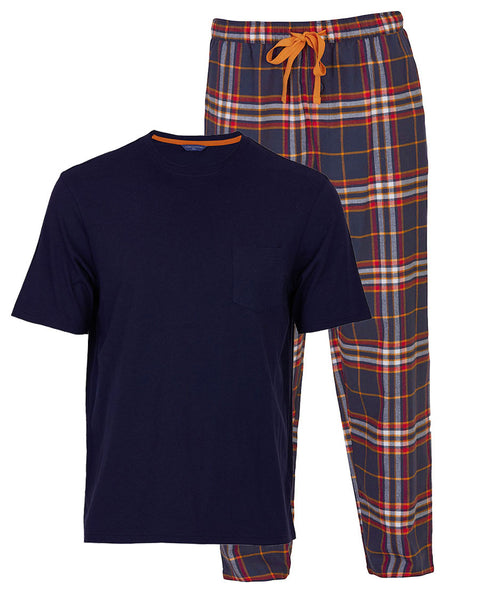 Taylor Mens Jersey T-shirt and Lightly Brushed Check Pyjama Set