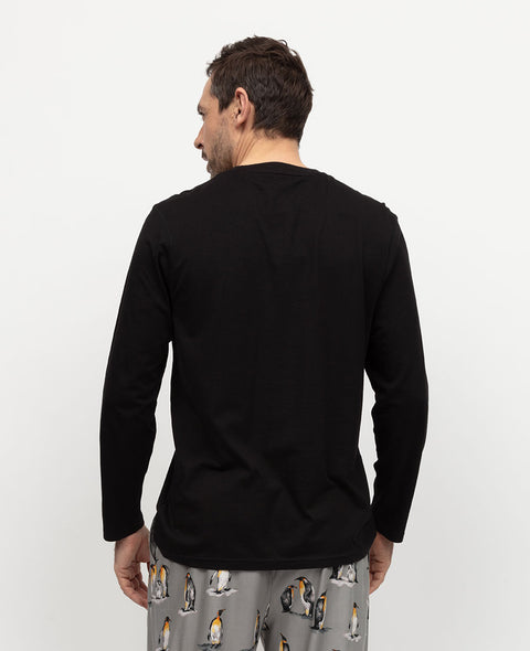 Parker T-shirt en jersey noir pour hommes