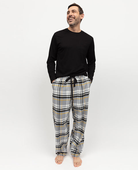 Parker Mens Jersey T-shirt and Brushed Check Pyjama Set