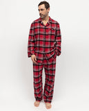 Louis Herren-Pyjama-Set mit gebürstetem Karomuster