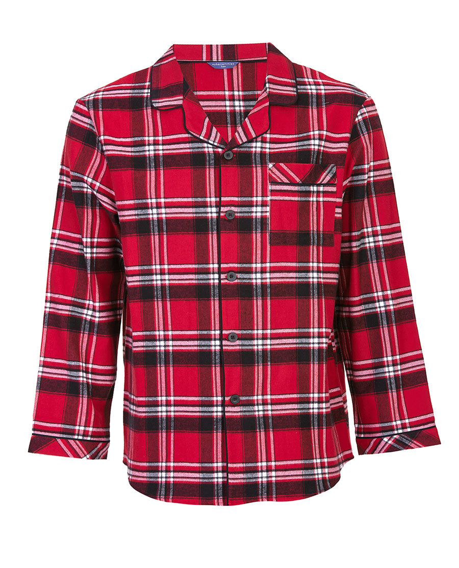 Louis Mens Brushed Check Pyjama Top