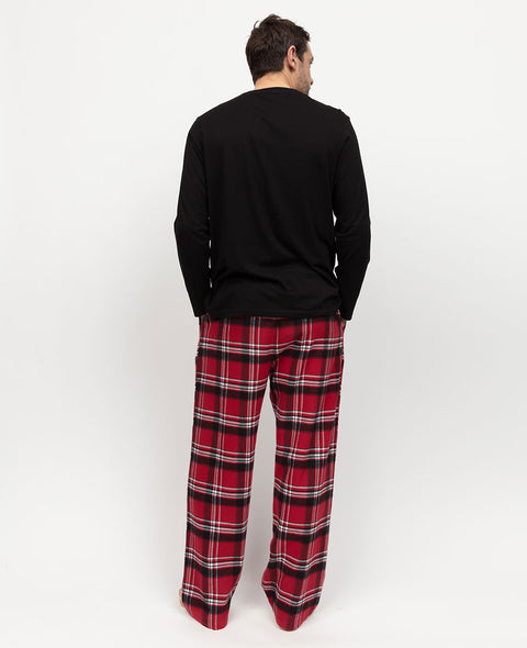 Louis  Mens Brushed Check Pyjama Bottoms