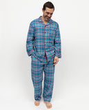 Montana Pyjama-Set für Herren, gebürstetes Karomuster