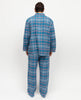 Montana Mens Blue Brushed Check Pyjama Set