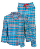 Montana Mens Blue Brushed Check Pyjama Set