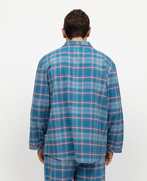 Montana Mens Brushed Check Pyjama Top