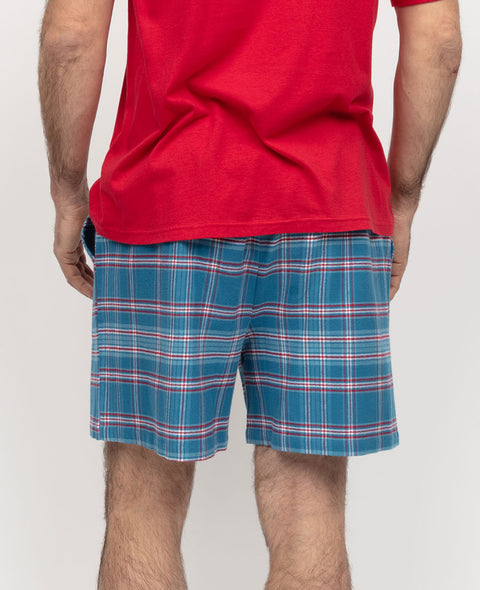 Montana Short à carreaux brossé pour homme