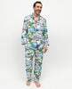 Montana Herren-Pyjama-Oberteil aus Jersey mit Winterscape-Print