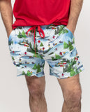 Montana Herren-Shorts aus Jersey mit Winterscape-Print