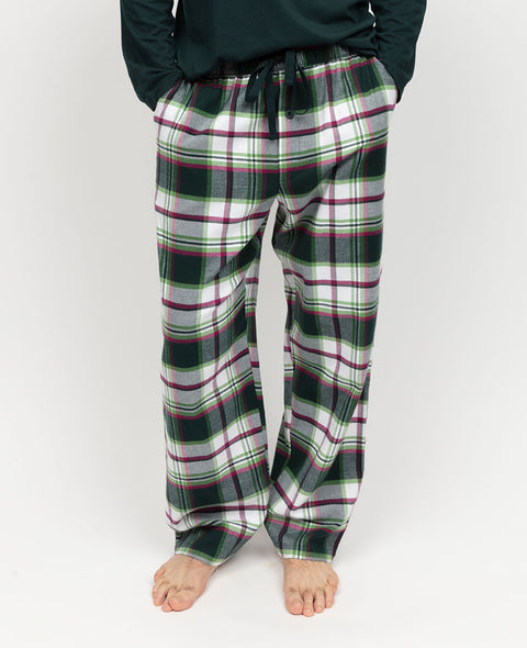 Forrest Pantalon de pyjama brossé à carreaux pour homme